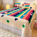 Colcha Capa  de cama com babado + 2 Fronhas camas King, Queen, Super King e Box.