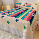 Colcha Capa  de cama com babado + 2 Fronhas camas King, Queen, Super King e Box.